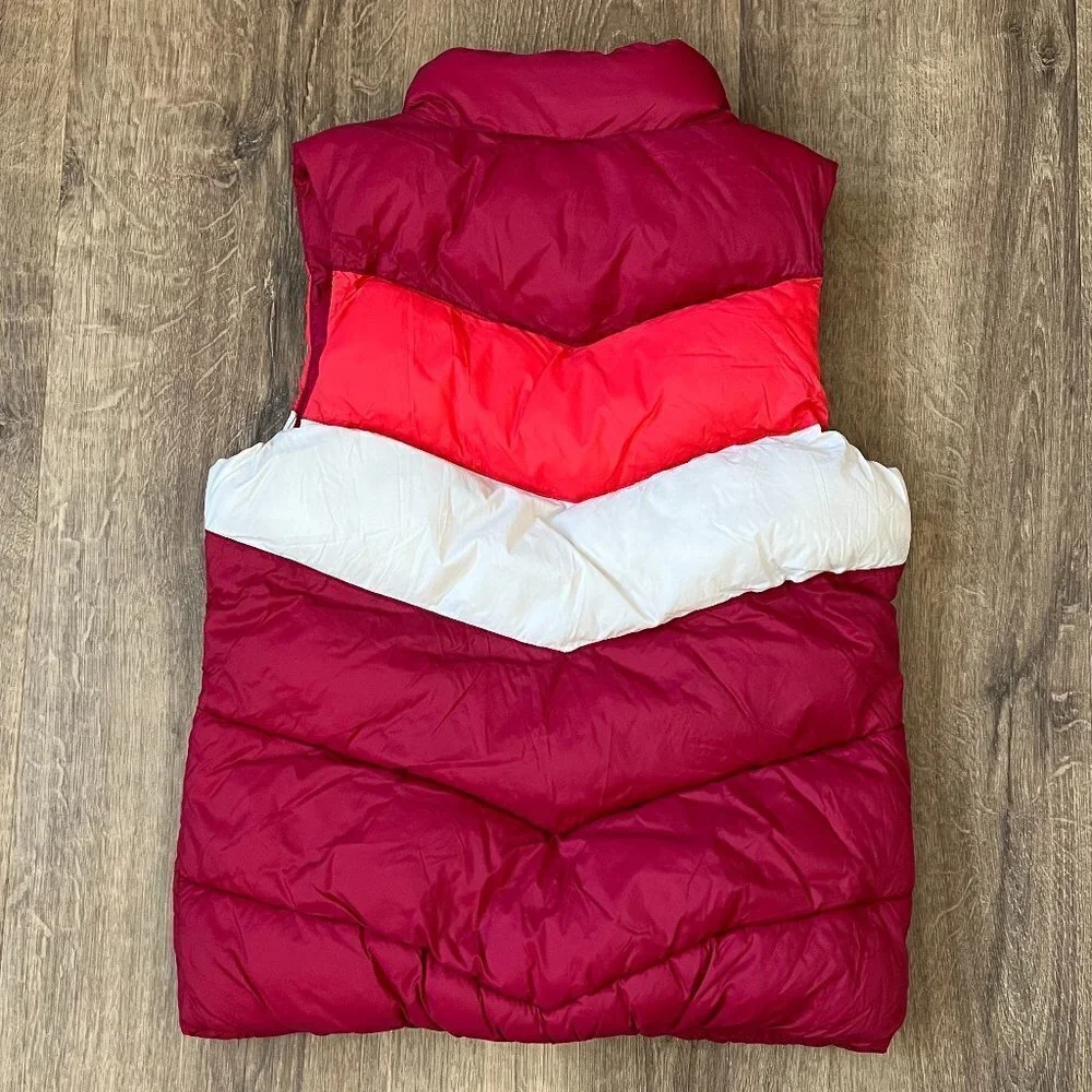 Old Navy Retro Color Block Chevron Puffer Vest Sz 6-7